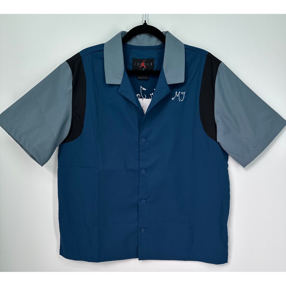 Air Jordan Flight Club Women's M Button Up Shirt Colorblock NWT DZ3340-427 0321